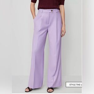Ann Taylor Petite Modern Wide-Leg Trouser Dress Pants. NWOT. 00P. Lavender Petal